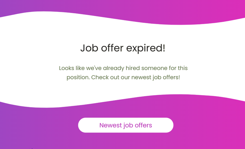 Expired job offer